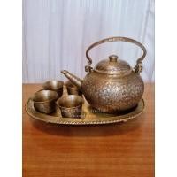 ราคา ชุดชาทองเหลืองตอกลาย (18839198329)