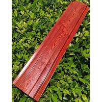 ราคา รั้ว ระแนง เมทัลชีท ลายไม้สักแดงหนา0.35มิล10-13cm.ราคาส่งโรงงาน (26010532724)