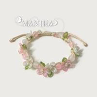 ราคา กำไลเชือกเทียน กำไลข้อมือเชือกเทียนดอกไม้ สร้อยข้อมือเชือกถัก (25389106218)