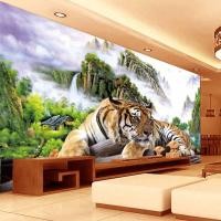 ราคา วอลล์เปเปอร์ภาพ 3D Tiger Nature ภูมิทัศน์ภาพจิตรกรรมฝาผนังสไตล์คลาสสิกห้องนั่งเล่นทีวีโซฟาฉากหลังกระดาษผนังสําหรับผนัง 3 D Decor (40812473670)