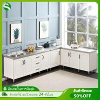 ราคา ตู้ครัว เคาเตอร์ครัว สแตนเลส kitchen cabinet 80CM/120CM ชุดครัว ล้างจาน/ตู้ซิ้งล้างจาน/ตู้วางเตาแก๊ส (42107131627)