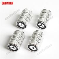 ราคา [ส่งไว มีCOD] จุกลมยางรถยนต์ พร้อมโลโก้ จุกปิดลมยาง ฝาปิดจุกลม ยางรถยนต์ Mercedes Benz/เบนซ์ สีขาว/สีดำ 1 ชุด (4 อัน) - Car Tire Valve Caps (54500305443)