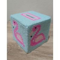 ราคา ชุดปัก กล่องออมสิน แผ่นเฟรม นกชมพู (25863304279)