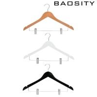 ราคา [ความเบา] ไม้แขวนเสื้อพร้อมคลิป ไม้แขวนเสื้อตู้เสื้อผ้าน้ําหนักเบาสําหรับผ้าเช็ดตัวผ้าพันคอกางเกงยีนส์ (49554160478)