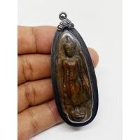 ราคา พระร่วงปางเปิดโลก กรุเตาทุเรียน เนื้อชินสนิมแดง พร้อมเลี่ยมเงินกรอบเก่า (53702937952)