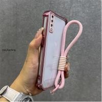 ราคา Samsung a50s a30s a50 a70 a750 a7 2018 เคสโทรศัพท์กันกระแทกสีใหม่สีชมพูElectroplating Soft TPU เคสป้องกันพร้อมป้องกันกล้องและสร้อยข้อมือสไตล์ใหม่ SJSJD (51052831321)