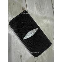 ราคา [พร้อมส่ง] กระเป๋าสตางค์ ผู้หญิง หนังปลากระเบน หนังแท้ แบบซิปรอบ (22759326814)