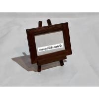 ราคา กรอบรูปไม้สักแท้ กรอบรูป 4x6นิ้ว สีไม้สัก(พร้อมขาตั้ง) (23620145315)