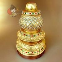 ราคา ขาตั้งตาลปัตร ขาตั้งพัดยศ ฐานเสียบตาปัตรทรงน้ำเต้า ที่เสียบตาลปัตร (27902198723)