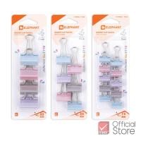 ราคา Elephant คลิปหนีบ คลิปหนีบกระดาษ สีพาสเทล No. E110 / E111 / E112 จำนวน 1 แผง (27404954110)