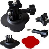 ราคา Universal Action Camera Mount Helmet Camera Mounts Adhesive Base for Insta360, Helmet Mount for Gopro, Surfboard Motorcycle Vlogging Accessories (1) (40227684974)