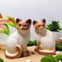 ราคา ตุ๊กตา ตุ๊กตาแมว รุ่นวิเชียรมาศ เซรามิก แมว ตุ๊กตาสัตว์ แต่งสวน ของแต่งบ้าน (1คู่) ทนแดดทนฝน (27500297137)
