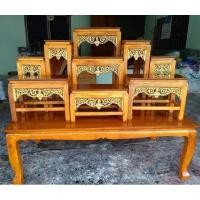 ราคา ฺBy Nontawat โต๊ะหมู่บูชา หน้า6หมู่9 สีเหลืองกระจังปิดทอง (1387477844)