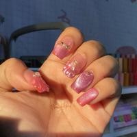 ราคา เล็บปลอมลายหอยทะเล ปั้นนูน สีทูโทนม่วงบาร์บี้|praewbah.nail (27052347128)