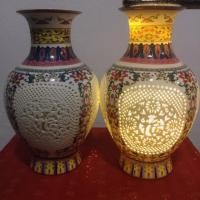 ราคา ชุดแจกันกระเบื้องกังไสงานฉลุลาย (2746663795)