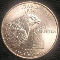 ราคา สหรัฐอเมริกา (USA), ปี 2007, 25 Cents รัฐไอดาโฮ (Idaho), ชุด 50 รัฐของประเทศสหรัฐอเมริกา (4571874127)