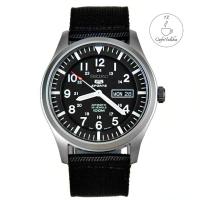 ราคา นาฬิกา ไซโก้ ผู้ชาย Seiko 5 รุ่น SNZG15K1 Automatic Men's Watch สายผ้า สีดำ Navy Black Jewels Black Military Nylon Strap (5119660154)