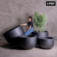 ราคา I-POT กระถางไฟเบอร์เคลย์ รุ่น ไวด์แคปซูล สี แบล็กกาแล็กซี่ (26710610542)
