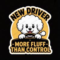 ราคา สติ๊กเกอร์ ติดรถ สติ๊กเกอร์กันน้ำ หมา Dog NWDVB NEW DRIVER ขออภัย มือใหม่ขับรถ เชาเชา CHOW CHOW GREAT DANE MALTESE (43617487202)