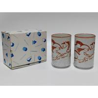 ราคา ชุดแก้ว 2 ชิ้นวินเทจ ลายม้ามงคล งานญี่ปุ่นแท้ ขนาด 5.5x9.5 Cm. (43674939309)