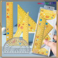 ราคา เซต 4 ชิ้น ไม้บรรทัด ครึ่งวงกลม ชุดเรขาคณิต ไม้บรรทัด อย่างดี มาตรฐาน สีใส ลายน้องเป็ด 1 แพ็ค 4 ชิ้น คละลาย (24137624441)