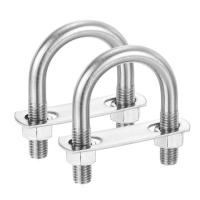 ราคา PATIKIL กลม U-Bolts, 2 ชิ้น 1.65 "(42 มม.) ความกว้างด้านใน 78 มม. ความยาว M12 พร้อมแผ่นน็อตเครื่องซักผ้า 304 สแตนเลส Round Bend U-Bolts สําหรับเรือรถพ่วงเพลาเรือใบ (43427025359)
