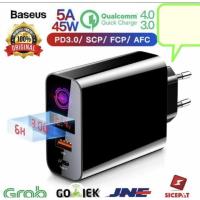 ราคา Baseus อะแดปเตอร์ชาร์จ 45W PPS Type C Fast Charger PD 3.0 QC 4.0 3.0 (42255801817)