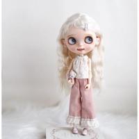 ราคา Blythe Baby Clothes OB24 azone 19 Joint Doll Clothes กางเกงสีชมพู ชุดเสื้อผ้าสีขาว (26113879317)