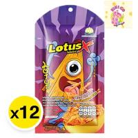 ราคา ดอกบัว LotusX โลตัสเอ็กซ์ ขนมขาไก่ ขนมขาไก่รสทรงเครื่องผสมปลาหมึกหยองครบรส 18 ก. x 12 (29431386931)