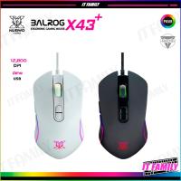 ราคา เมาส์เกมมิ่ง มาโคร Nubwo X43+ Gaming Mouse เมาส์เกมมิ่ง มีไฟ RGB สีดำ / สีขาว รับประกัน 2 ปี (14499067345)