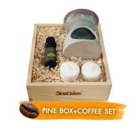 ราคา ชุด เตาเผา เซรามิค + น้ำมันหอมระเหยแท้ กลิ่นกาแฟ 10 ml. (แถมฟรี!! เทียนไขถั่วเหลือง 15 g. X 2 ชิ้น) บรรจุใน กล่องไม้สน (1140112367)