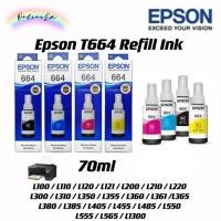 ราคา หมึกแท้ 100% หมึก（มีกล่องอย） epson 664 ราคาถูก หมึกเติม for ใช้กับปริ้นเตอร์ Epson L1300 / L310 / L210 / L220 / L360 / 3 (29702940331)