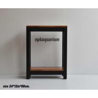 ราคา ขาไม้วางตู้ปลา ขนาด 24*12 นิ้ว สูง 80 cm. สีสัก ขาดำ (17360809520)