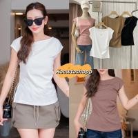 ราคา เสื้อยืด แต่งสร้อย คอปาด แต่งจีบเอว ผ่าข้าง ไซส์ใหญ่ ผ้ายืด matinee kaewtashop (28553084977)