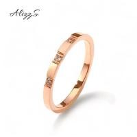 ราคา Alizแหวนเกลี้ยงไทเทเนียมงาน18k.ประดับพลอย3จุด(ไม่ลอกไม่ดำ) (22638281979)