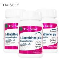 ราคา [แพ็ค 3 ขวด] กลูต้าไธโอน แอล-กลูตาไธโอน คอลลาเจน เดอะ เซนต์ L-Glutathione Collagen Peptide The Saint (52752637405)