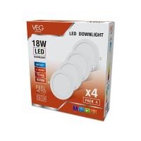 ราคา Ghouse Online V.E.G.lighting ดาวน์ไลท์ LED แบบฝังหน้ากลม 8 นิ้ว 18W รุ่นTP-CDW-18DL-4V แสงเดย์ไลท์ (แพ็ก 4 ชิ้น) (42723580202)
