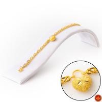 ราคา LSW สร้อยข้อมือทองคำแท้ 1 สลึง (3.79 กรัม) ลายโซ่ฝรั่งโซ่ทุบสายคู่ห้อยกลางหัวใจ BC-157 (3477287057)