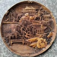 ราคา คลาสสิกหยกแกะสลักแผ่นห้องนั่งเล่นเครื่องประดับตกแต่งหยกโบราณเก่าหยกย้อนยุคจานหยกคิดถึงโบราณการวางจานจานชา12.6 (25797805877)