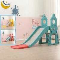 ราคา สไลเดอร์เด็ก กระดานลื่น มีชุดแป้นบาส+ลูกบาส สไลเดอร์ปราสาทน้อย (21840176570)