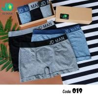 ราคา (019) กางเกงในชาย 3 ตัวบ๊อกเซอร์ กกนชาย ผ้านุ่ม ยืดหยุ่น ไม่อึดอัด ใส่สบาย ระบายอากาศดี สำหรับผู้ชาย กางเกงใน Boxer (4337492202)