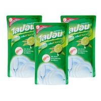 ราคา (แพ็ค 3ถุง) น้ำยาล้างจาน ไลปอน เอฟ กลิ่นชามะนาว 500 มล x 3 ถุง (29756692240)