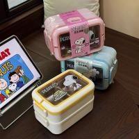 ราคา ปิ่นโต กล่องอาหาร กล่องข้าว Snoopy Grid กล่องอาหารกลางวันสแตนเลสนักเรียนชั้นประถมศึกษาเฉพาะพนักงานออฟฟิศแบบพกพาอาหารเบาผู้ใหญ่เบนโตะสองชั้น (42827894695)