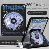 ราคา [iPad Air 6] สําหรับเคส iPad Mini4 Mini5 Mini6 Gen7/8/9 10.2 Air4 Air5 Air6 10.9 Pro11 2020/2021 วัสดุผ้าไหม Anti Drop ผู้ถือปากกาชุด iPad Creative อัลบั้ม Graffiti (29706487298)