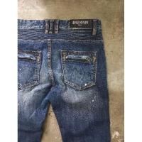 ราคา BALMAIN กางเกงยีนส์ไบค์เกอร์ ยาหม่อง (25804342450)