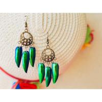 ราคา ต่างหูประดับปีกแมลงทับ (7701846481)