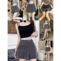 ราคา กระโปรงกางเกงเทนนิส เอวสูง Y2K ลายทางเอวยืด แฟชั่นสไตล์เกาหลี ใส่ง่าย ★*พร้อมส่งในไทย .*★ (29872994929)