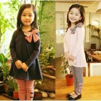 ราคา ชุดกันหนาวเด็ก สาวน้อย เสื้อแขนยาว แต่งโบว์ไหล่ + กางเกงเลคกิ้ง ลายติดโบว์ขา เข้าชุดสุดคุ้มจ้า ผ้าคอตตอนนุ่มๆๆ ใส่สบาย (2790809747)