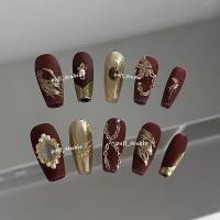 ราคา 马年显白新年美甲礼物新中式纯手工穿戴甲闪钻元旦12.26Year of the Horse, White New Year's Nail Art Gift, New Chinese Style, Pure Handmade Wear, Nail Flash Diamond, New Year's Day 12.2 (50653747458)