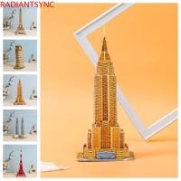 ราคา โมเดลอาคารที่มีชื่อเสียงของโลก RADIANTSYNC กระดาษปริศนากระดาษแข็งขนาดเล็ก 3 มิติ โมเดลประกอบทํามือ การตกแต่งเดสก์ท็อปบ้านหอไอเฟล (29289085483)
